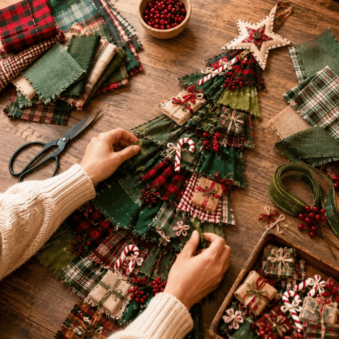 DIY Oversized Patchwork Christmas Tree Door Hanger Kit