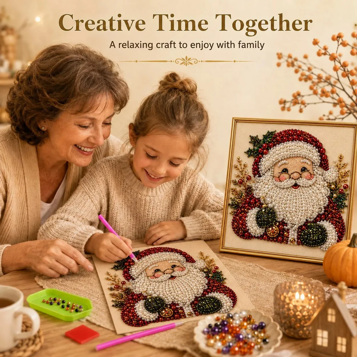 DIY Christmas Pearl Diamond Painting Art Kit 🎅