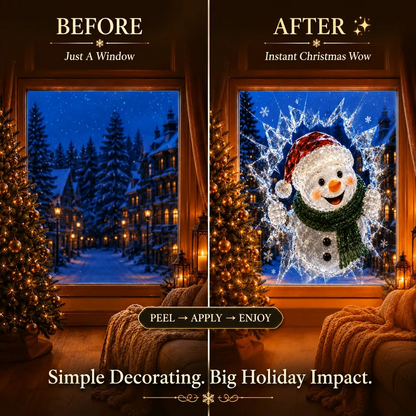 ⛄ 19.7'' Crystal Christmas Break-In Window Decal