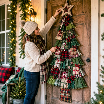 DIY Oversized Patchwork Christmas Tree Door Hanger Kit
