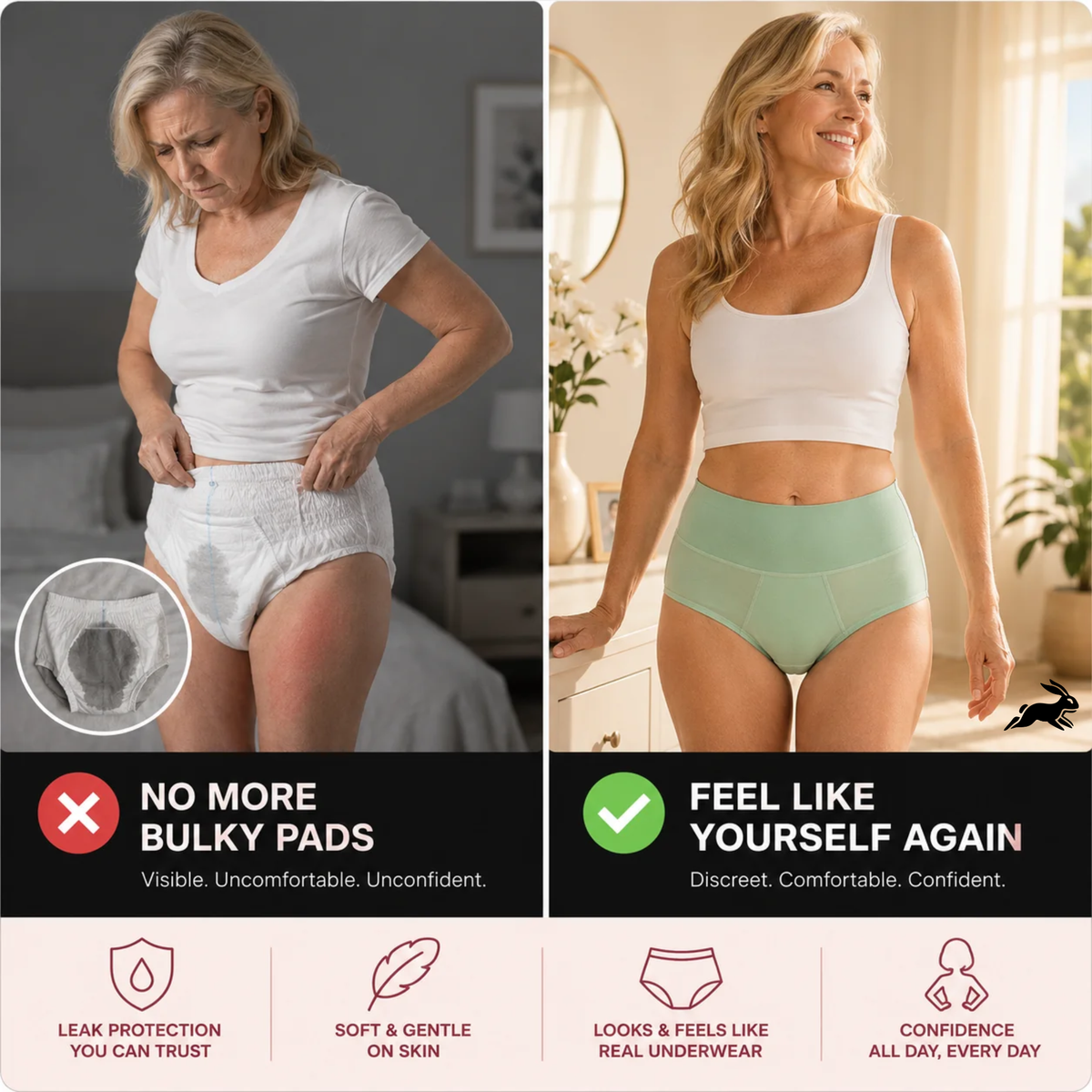 💥LAST DAY 70% OFF💥Drymore™ Premium Bamboo Leakproof Underwear