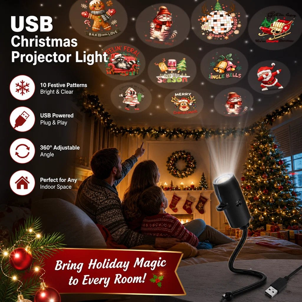 🔥60% OFF NOW✨ Plug-&-Play HD Christmas Projector