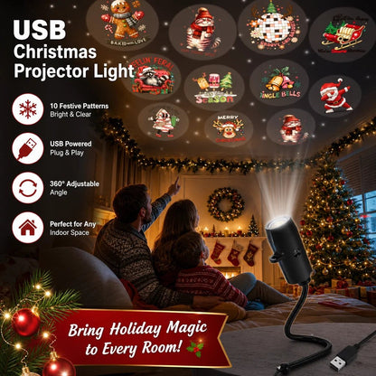 🔥60% OFF NOW✨ Plug-&-Play HD Christmas Projector
