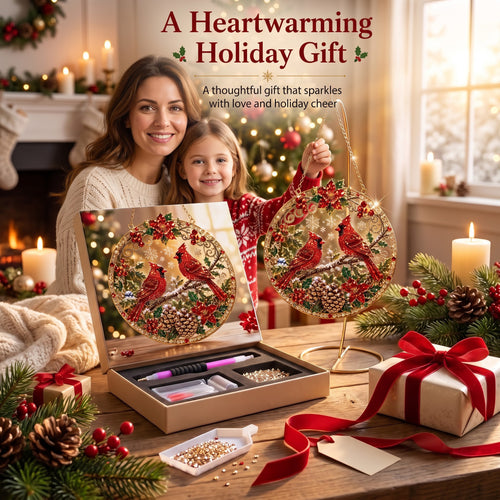🔥HOT SALE 70% OFF - 🎅✨Christmas Suncatcher Diamond Art Hanging Ornament Kit – Sparkling DIY Window Ornament