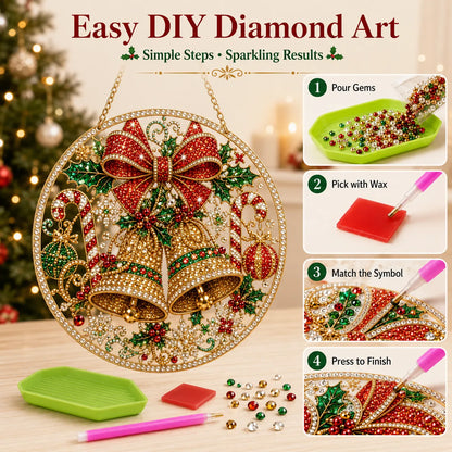 Christmas Suncatcher Diamond Art Hanging Ornament Kit