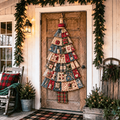 DIY Oversized Patchwork Christmas Tree Door Hanger Kit