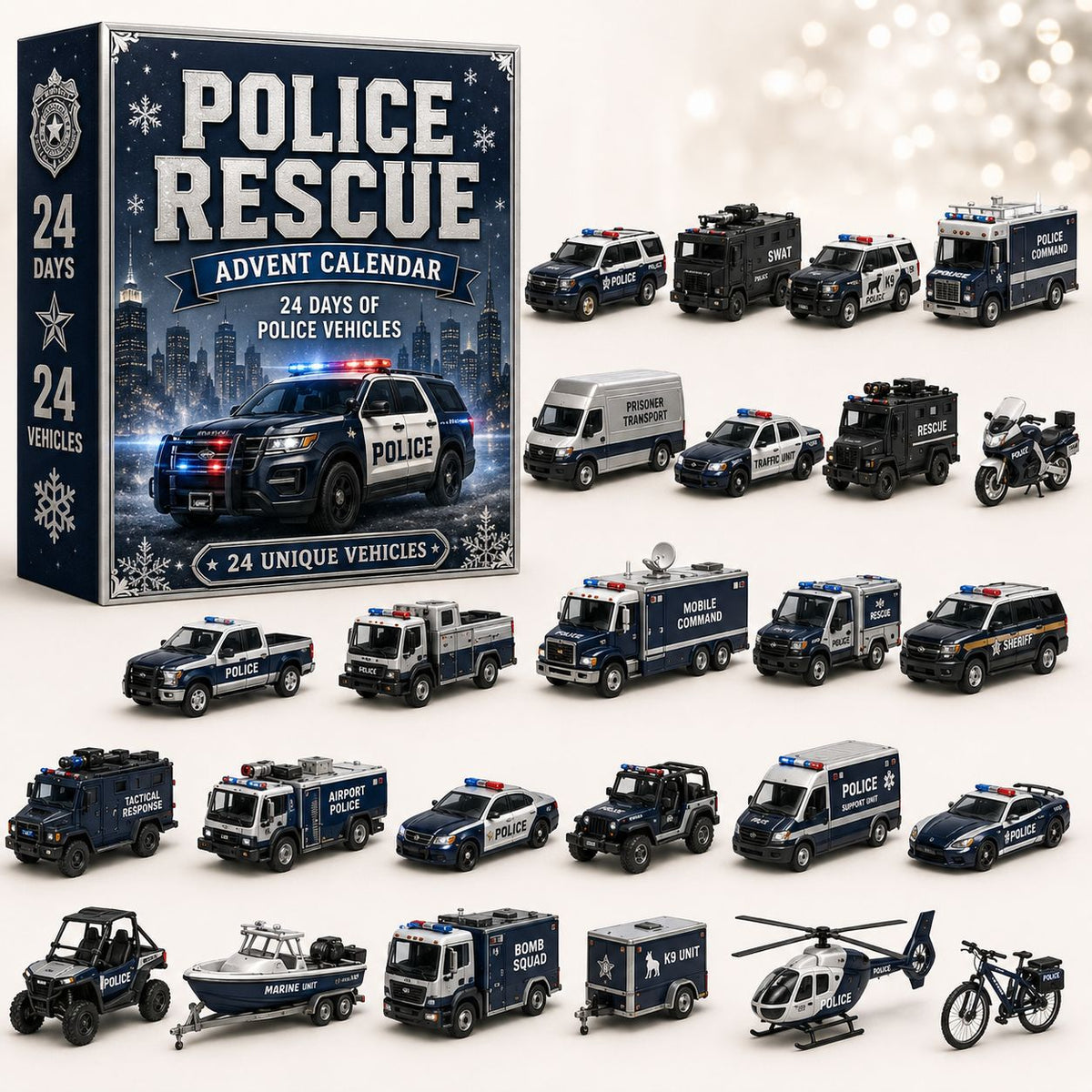 🔥HOT SALE 50% OFF - ✨Transportation Vehicles Advent Calendar 2026 - Vehicle Blind Boxes