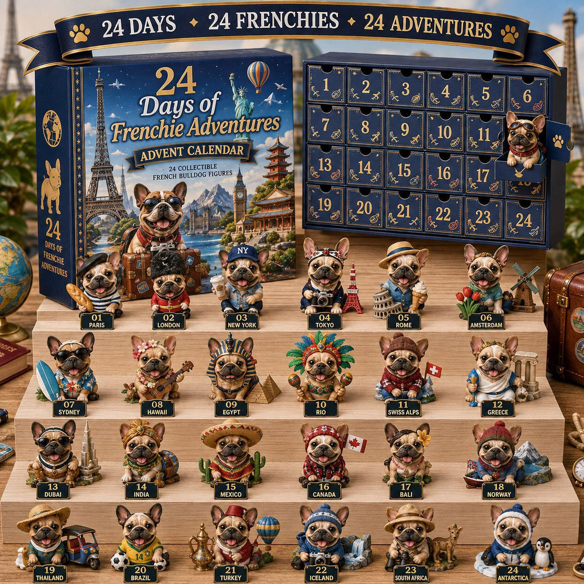 🔥HOT SALE 50% OFF - ✨French Bulldog Advent Calendar 2026 - Dog Blind Boxes