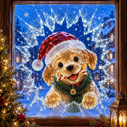 ⛄ 19.7'' Crystal Christmas Break-In Window Decal