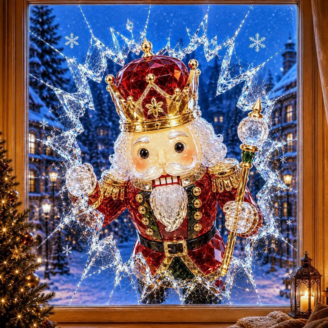 ⛄ 19.7'' Crystal Christmas Break-In Window Decal
