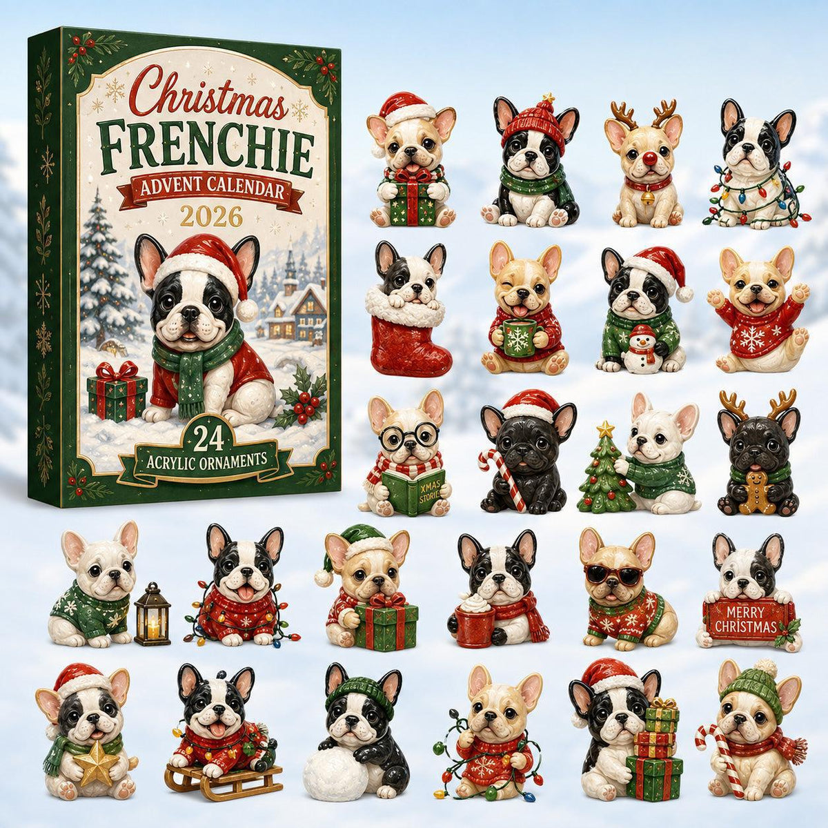 🔥HOT SALE 50% OFF - ✨French Bulldog Advent Calendar 2026 - Dog Blind Boxes