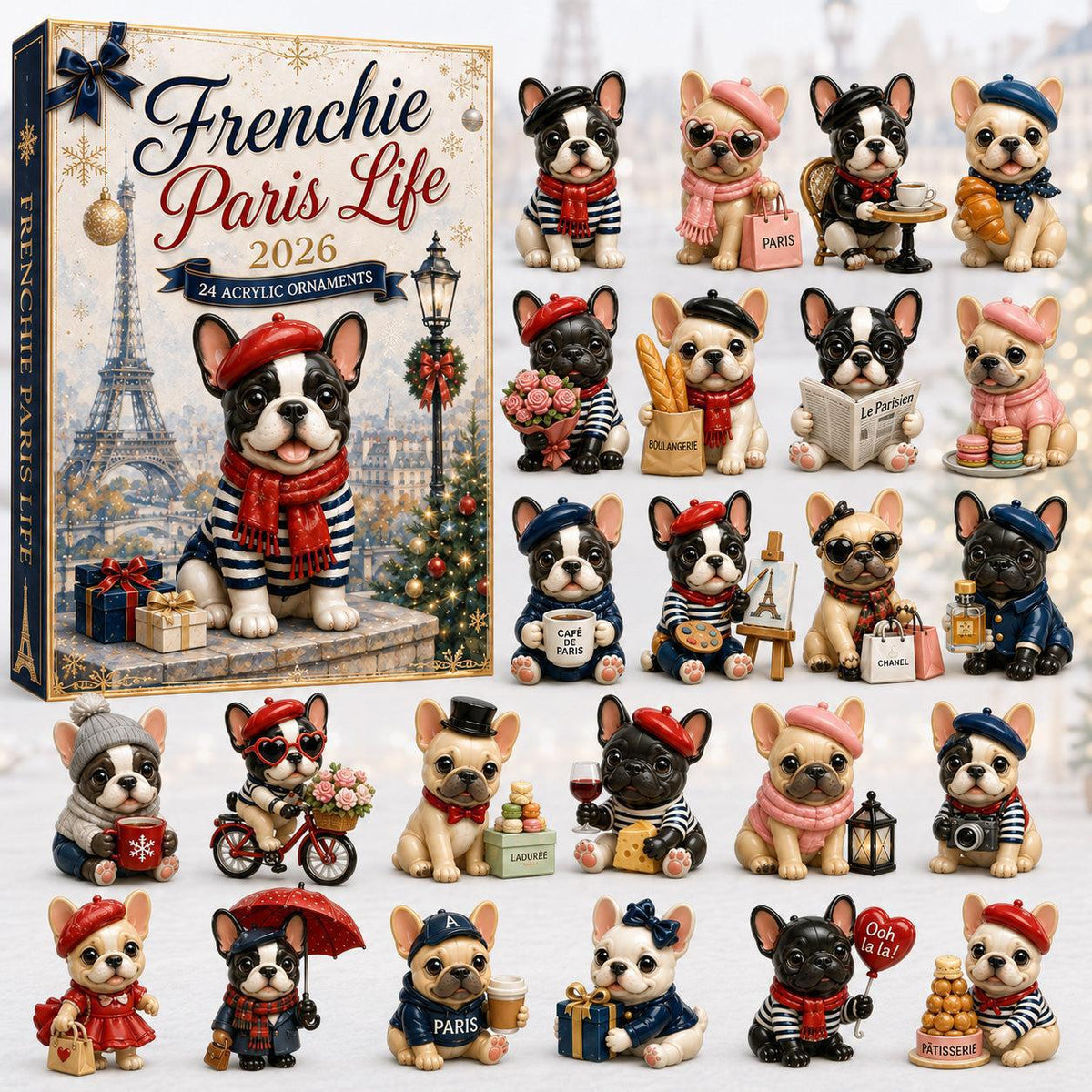 🔥HOT SALE 50% OFF - ✨French Bulldog Advent Calendar 2026 - Dog Blind Boxes