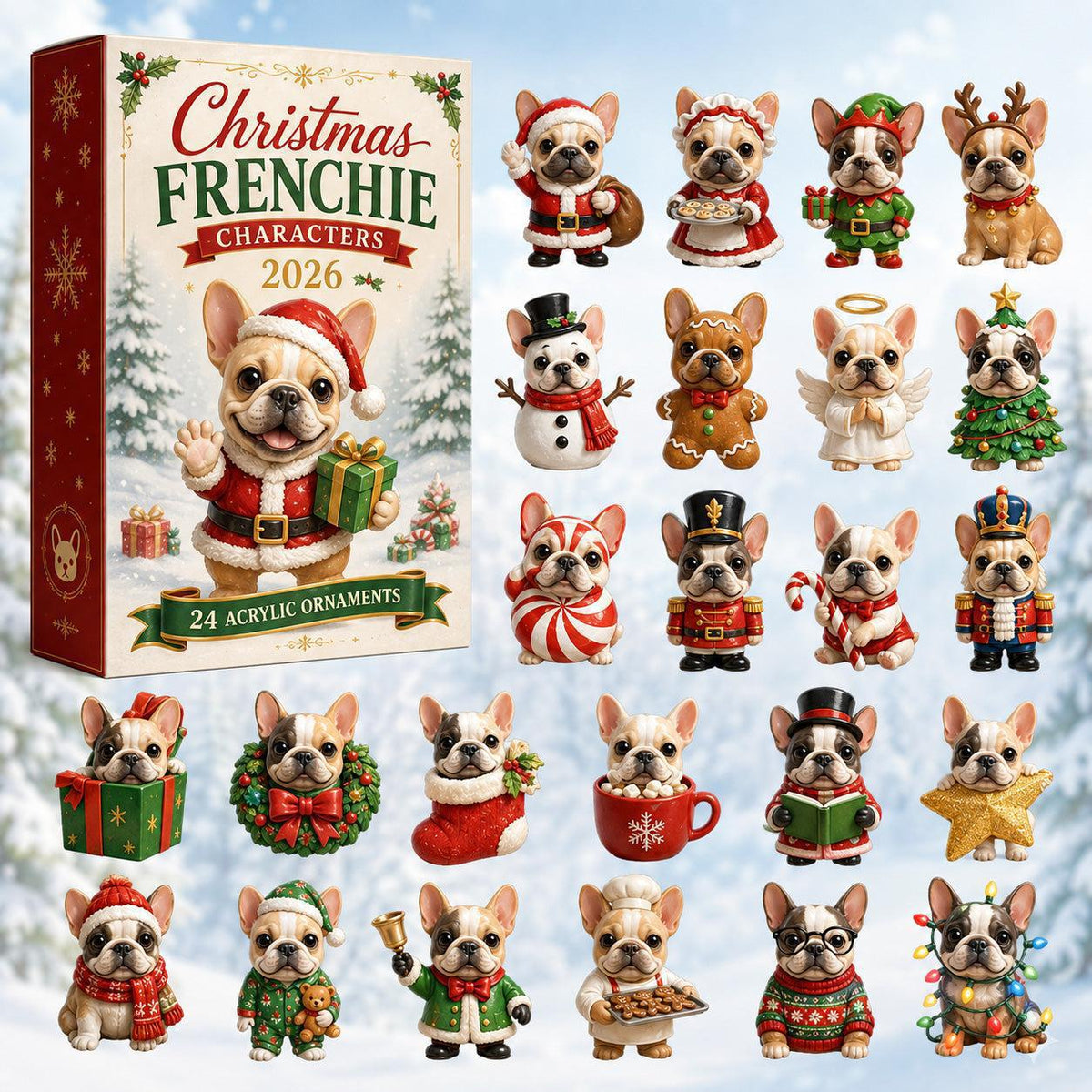 🔥HOT SALE 50% OFF - ✨French Bulldog Advent Calendar 2026 - Dog Blind Boxes