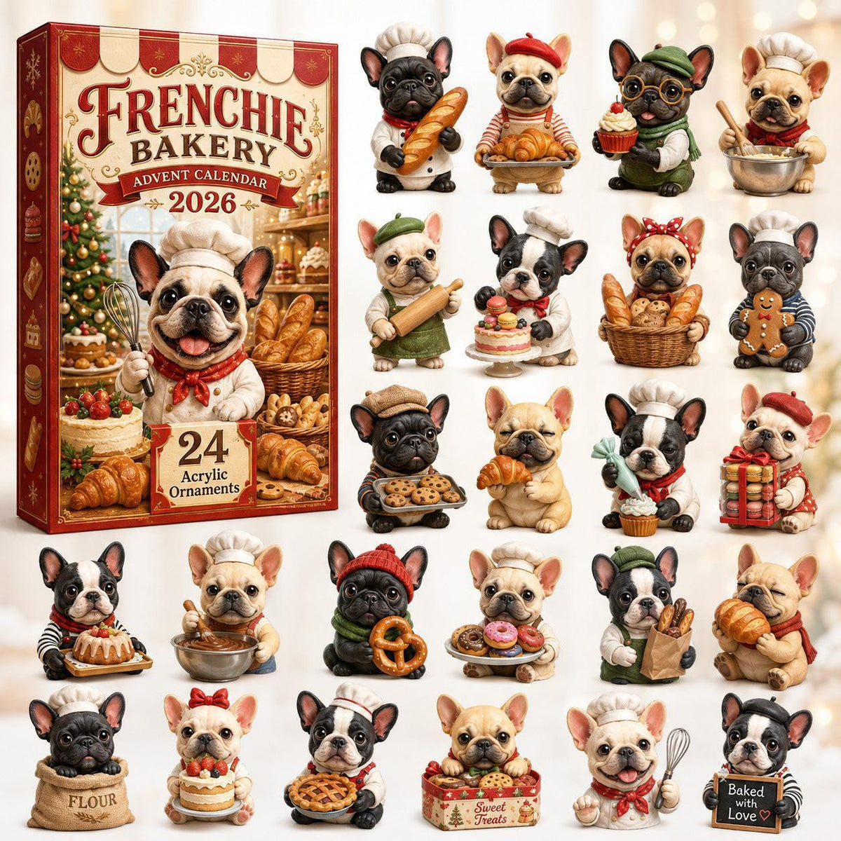🔥HOT SALE 50% OFF - ✨French Bulldog Advent Calendar 2026 - Dog Blind Boxes