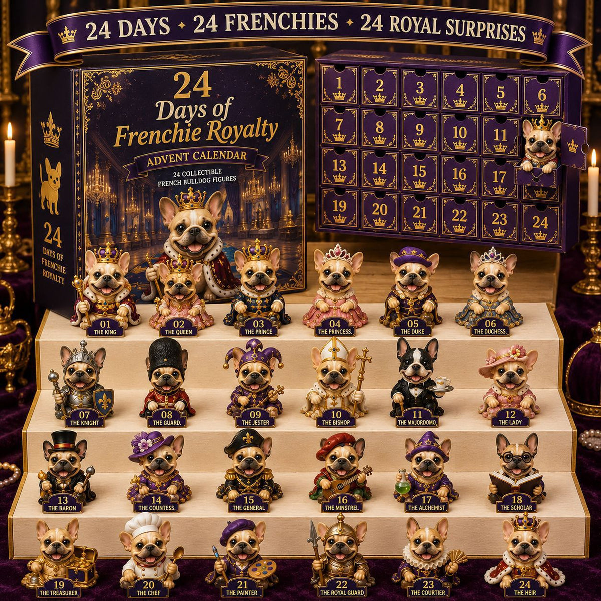 🔥HOT SALE 50% OFF - ✨French Bulldog Advent Calendar 2026 - Dog Blind Boxes