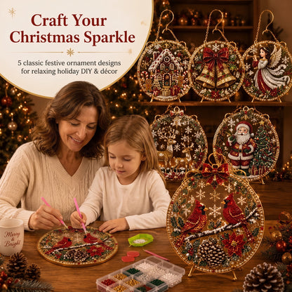 🔥HOT SALE 70% OFF - 🎅✨Christmas Suncatcher Diamond Art Hanging Ornament Kit – Sparkling DIY Window Ornament