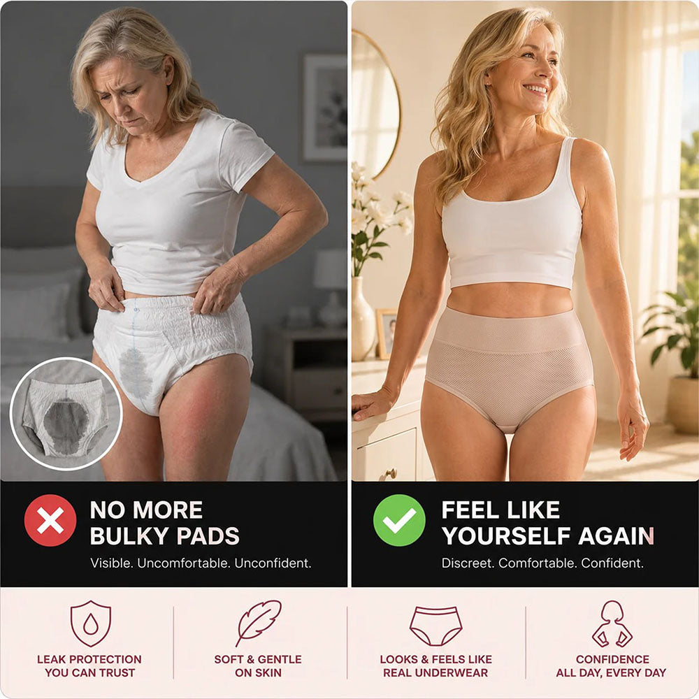 🔥BEST DEAL 80% OFF+ 🎁 Elvessa™ High-Waist Bamboo Leakproof Underwear