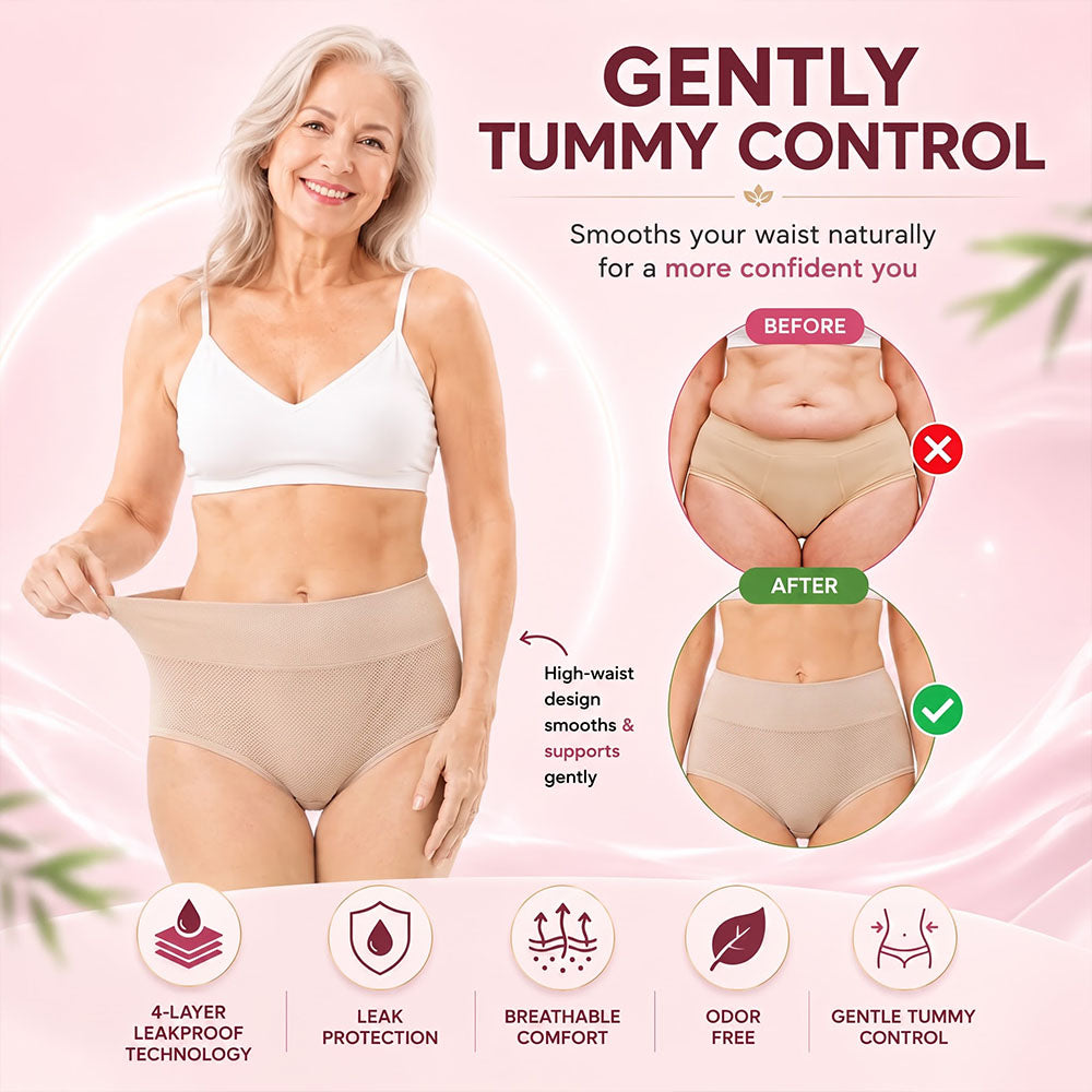 🔥BEST DEAL 80% OFF+ 🎁 Elvessa™ High-Waist Bamboo Leakproof Underwear