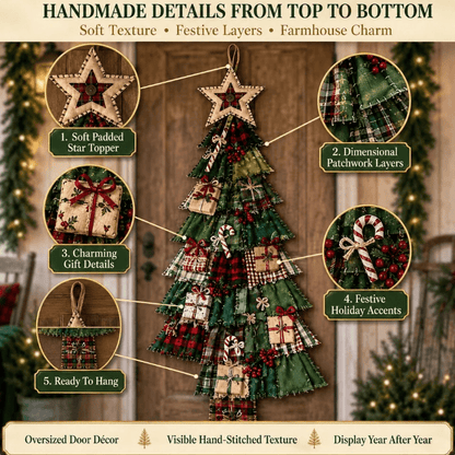 DIY Oversized Patchwork Christmas Tree Door Hanger Kit