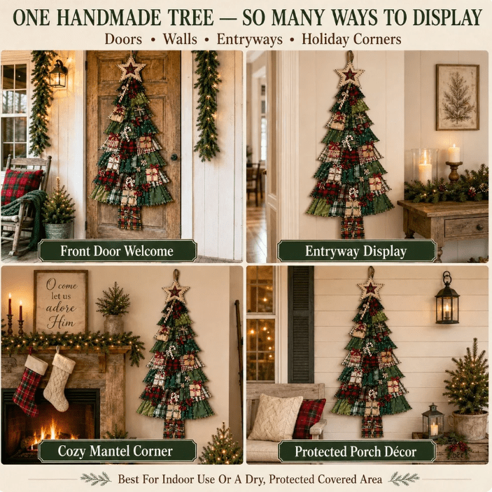 DIY Oversized Patchwork Christmas Tree Door Hanger Kit