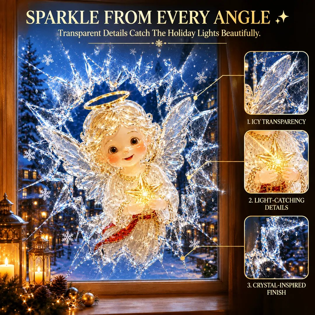 ⛄ 19.7'' Crystal Christmas Break-In Window Decal