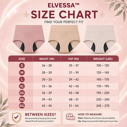 🔥BEST DEAL 80% OFF+ 🎁 Elvessa™ High-Waist Bamboo Leakproof Underwear