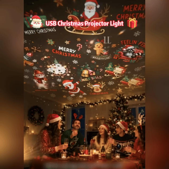 🔥60% OFF NOW✨ Plug-&-Play HD Christmas Projector
