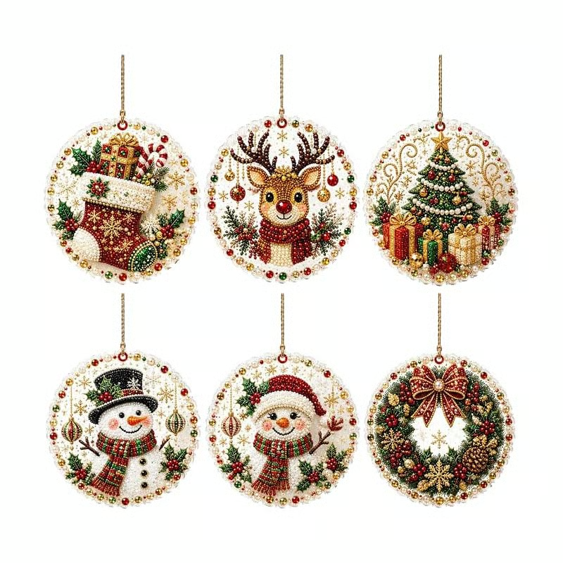 🔥70% OFF! Last Day Promotion!🎄Christmas DIY Diamond Painting Ornaments