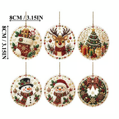 🔥70% OFF! Last Day Promotion!🎄Christmas DIY Diamond Painting Ornaments