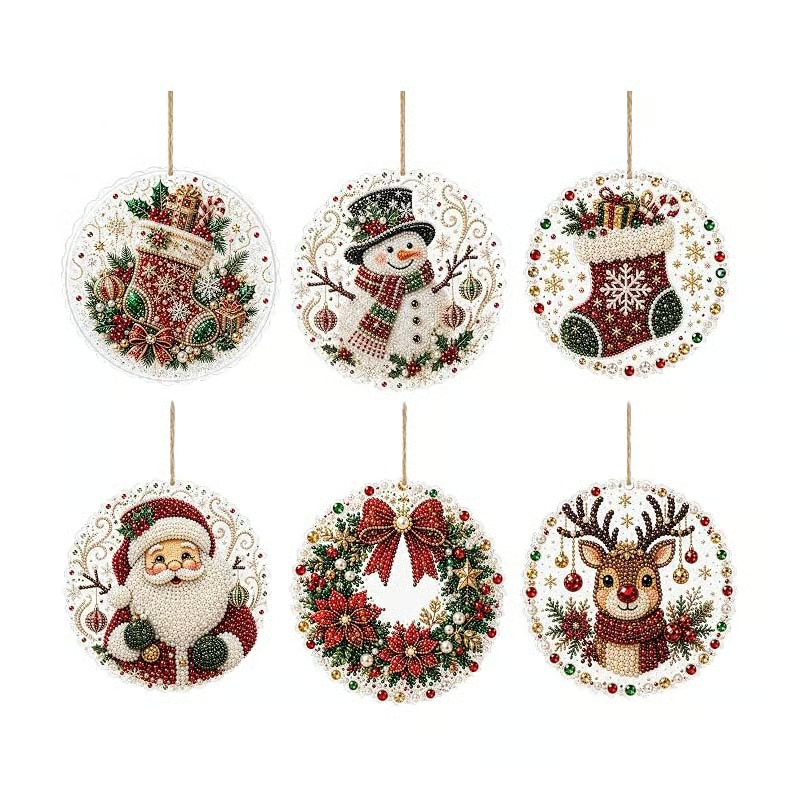 🔥70% OFF! Last Day Promotion!🎄Christmas DIY Diamond Painting Ornaments