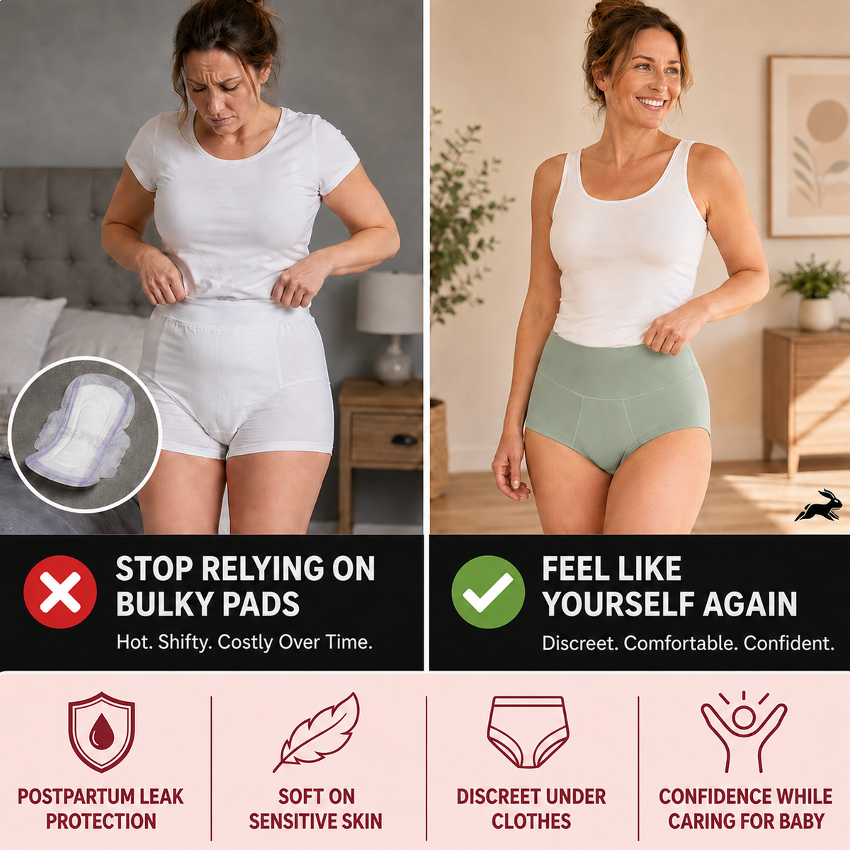 Drymore™ Postpartum Bamboo Leakproof Underwear