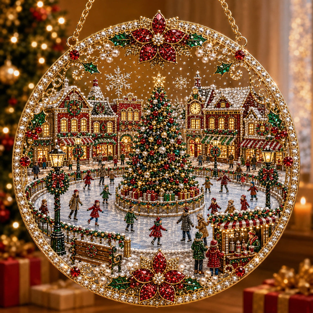 Christmas Suncatcher Diamond Art Hanging Ornament Kit
