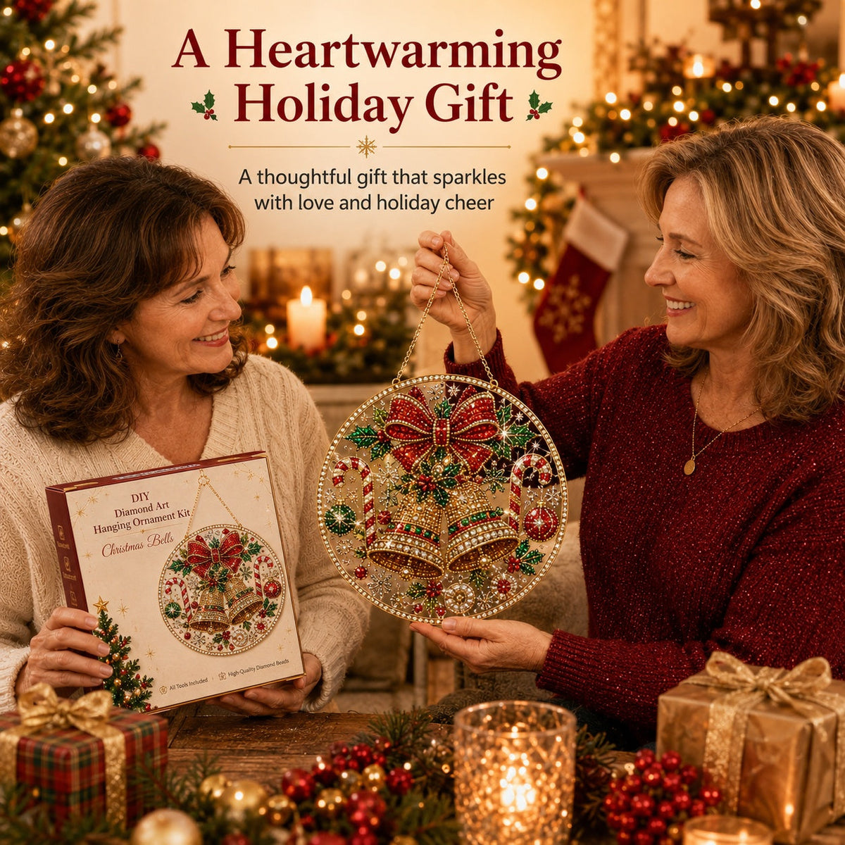 Christmas Suncatcher Diamond Art Hanging Ornament Kit