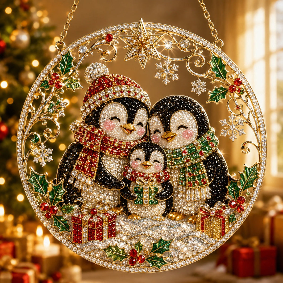 Christmas Suncatcher Diamond Art Hanging Ornament Kit