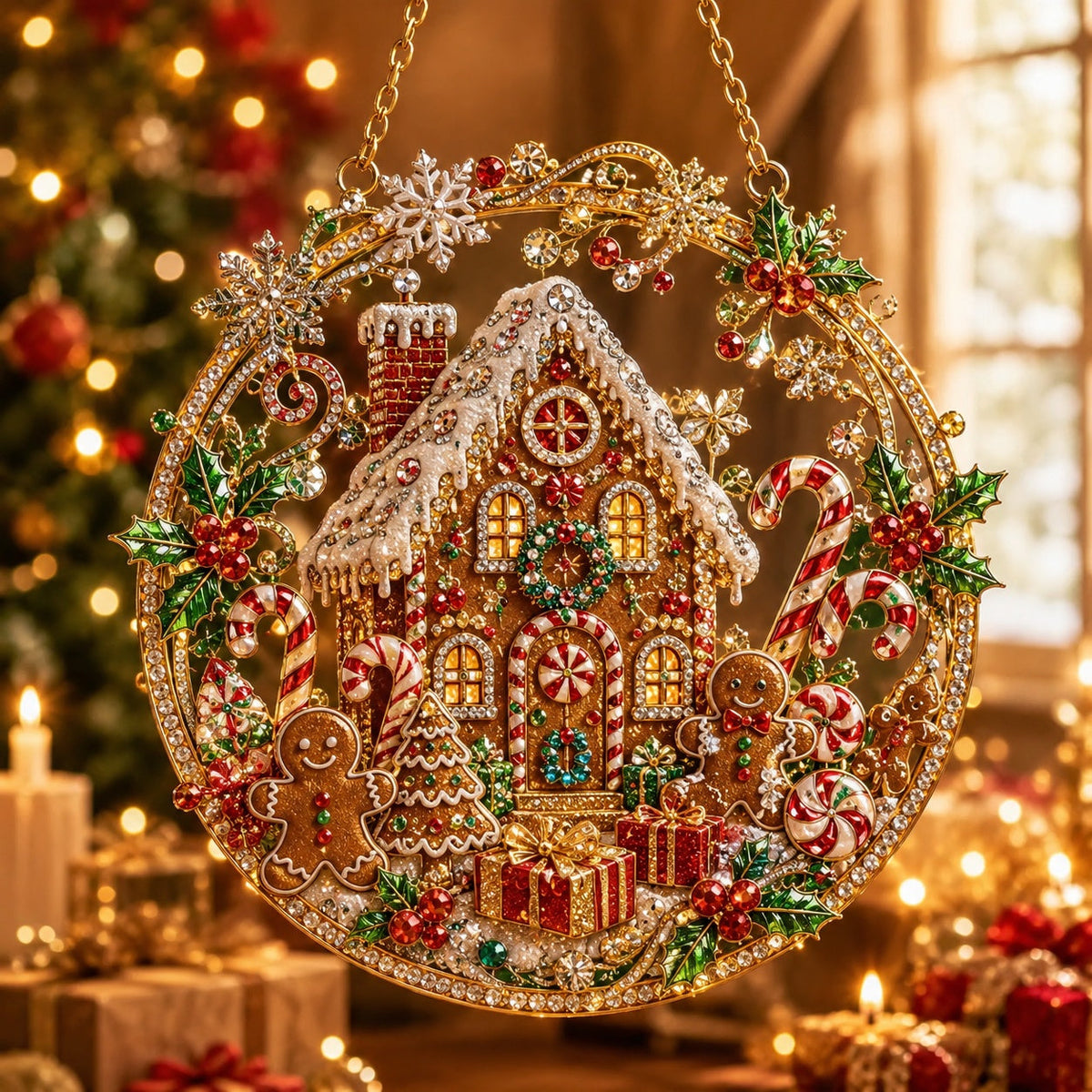 Christmas Suncatcher Diamond Art Hanging Ornament Kit