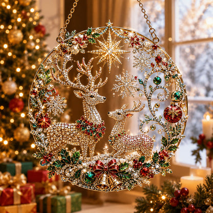 Christmas Suncatcher Diamond Art Hanging Ornament Kit