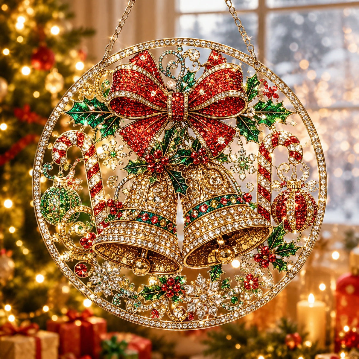 Christmas Suncatcher Diamond Art Hanging Ornament Kit
